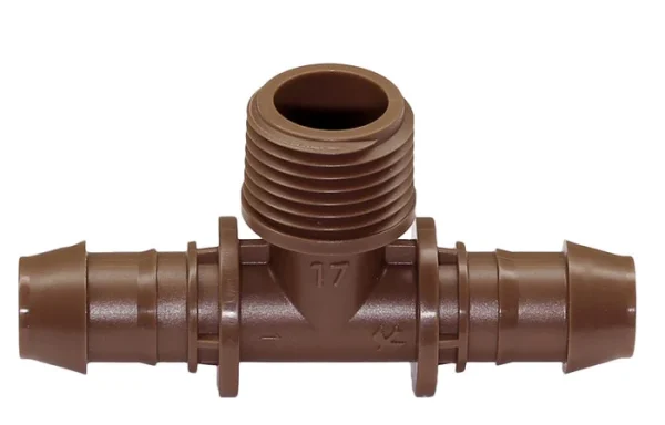 XFF-TMA-050 inserto en T de 17 mm x MPT de ½» x inserto AG de 17 mm