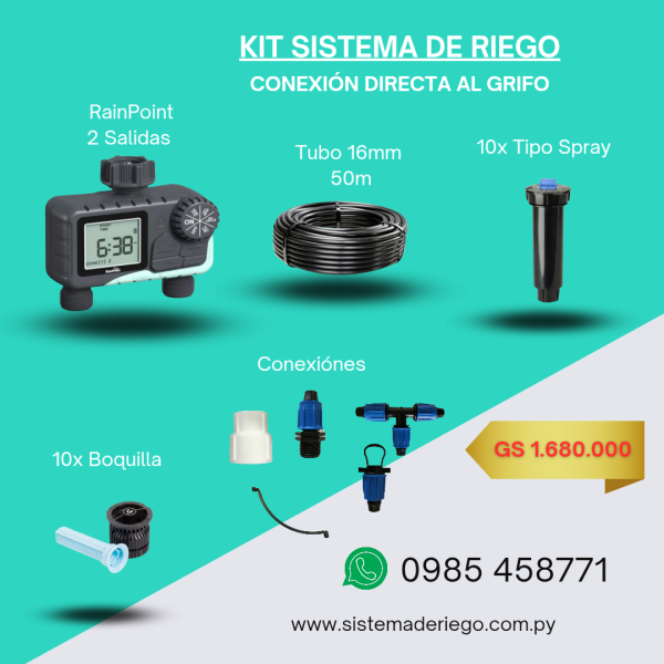 KIT sistema de riego - directamente a la conexión de agua