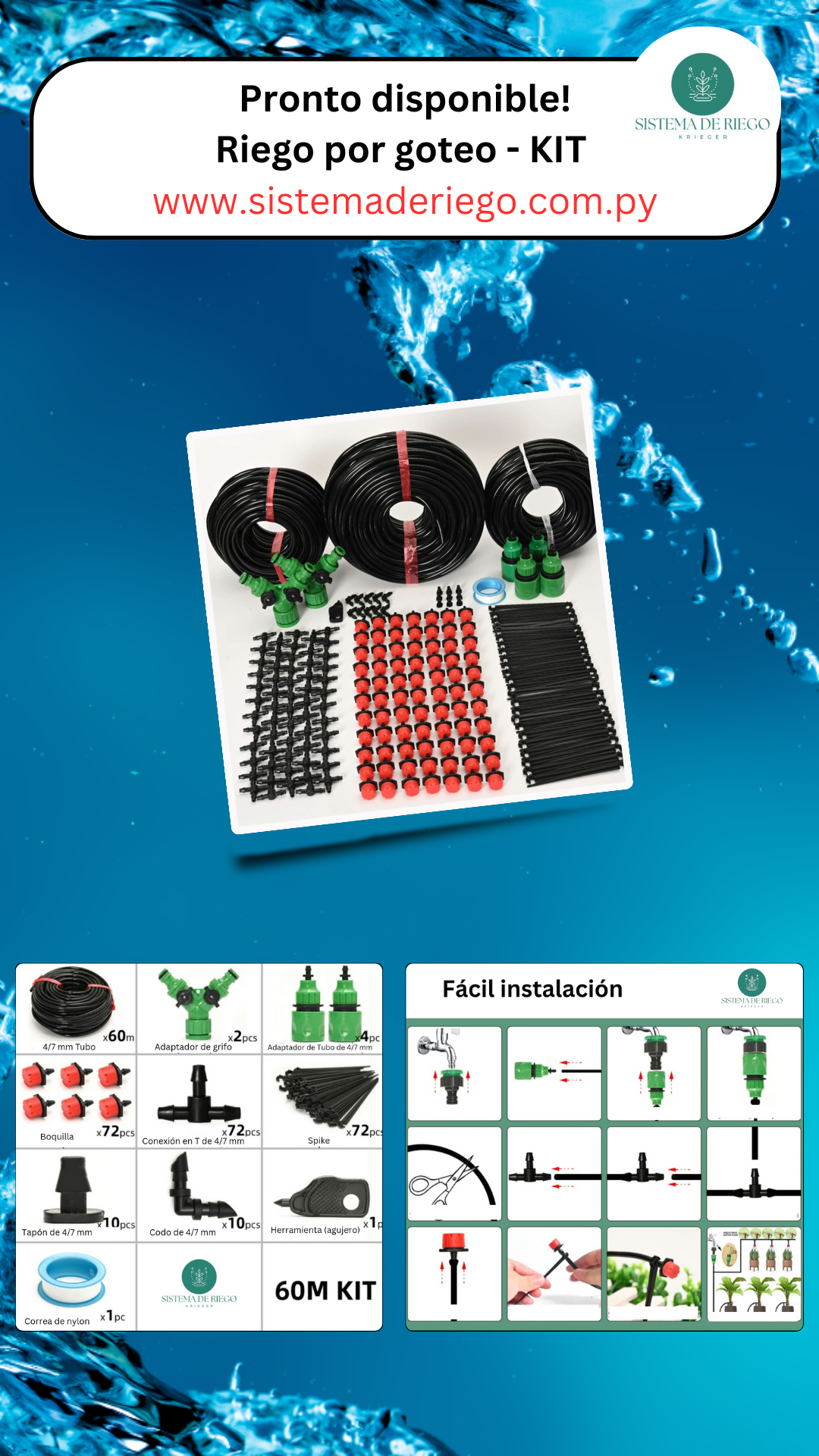 Kit de riego por goteo