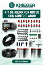 Kit de Riego por goteo con Controlador - 165 piezas