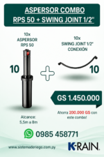 COMBO - 10x Aspersor RPS 50 + 10x Swing Joint 1/2"