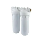 Doble 1 OT AB Cuerpo Cartucho 10 conexión 1 pulgada 8 bar Blanco. Rosca Bronce