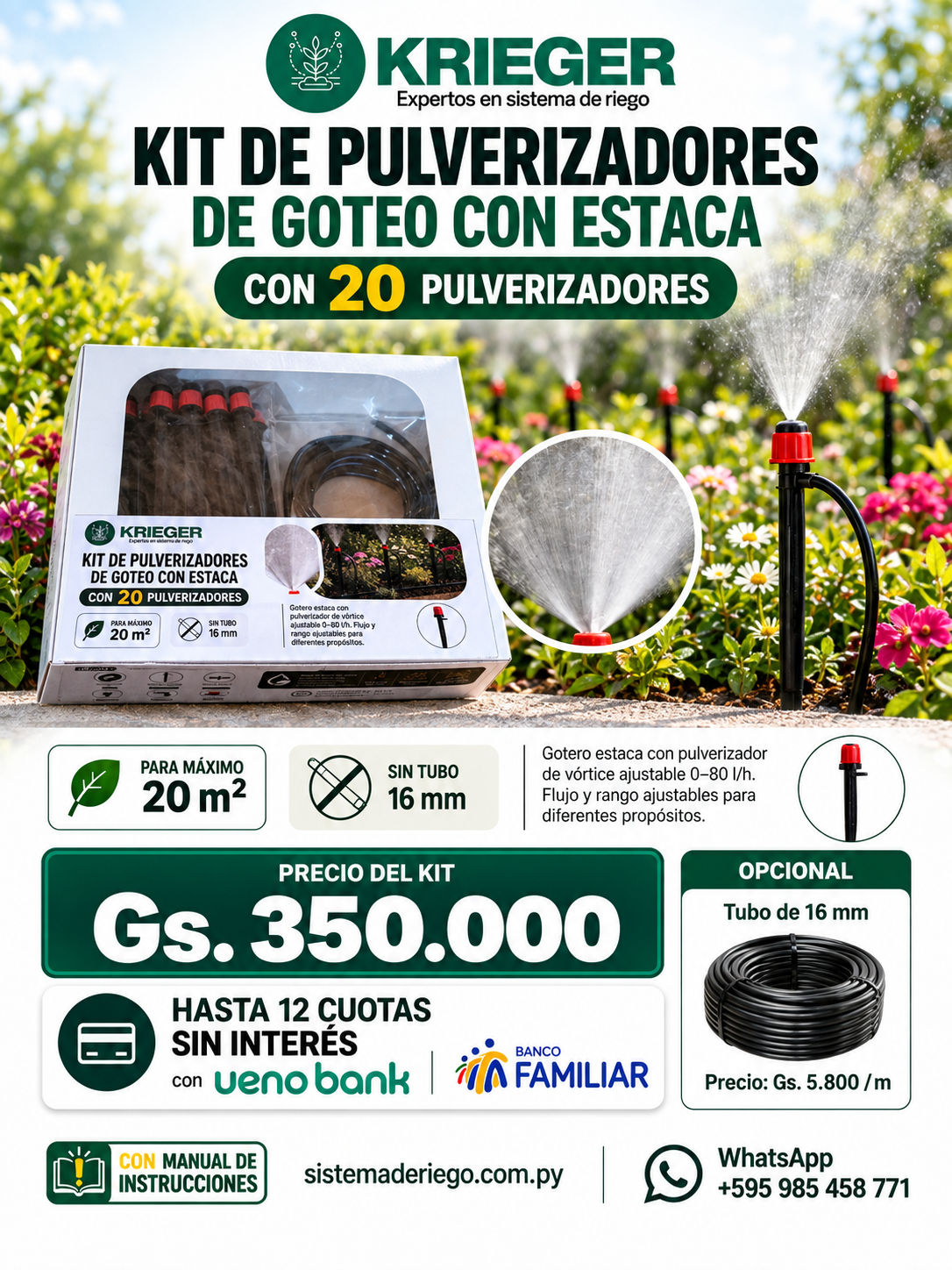 2026/05/1001207612.png KIT de goteo - Tipo Pulverizadores (sistema de riego por goteo) - Imagen 1