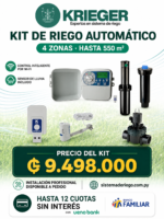KIT DE RIEGO AUTOMÁTICO INTELIGENTE – 4 ZONAS (con control por teléfono móvil)