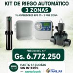 KIT DE RIEGO AUTOMÁTICO – 3 ZONAS (sin control por teléfono móvil)