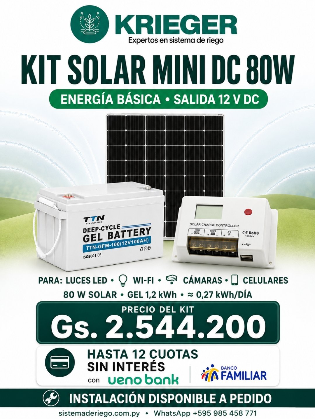 2026/09/1001201639.jpg KIT SOLAR MINI DC 80W – LUZ E INTERNET - Imagen 1