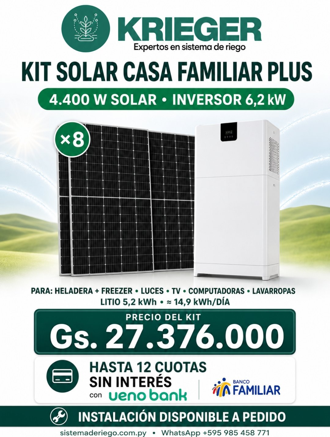 2026/09/1001201645.jpg KIT SOLAR CASA FAMILIAR PLUS 4.400W - Imagen 1