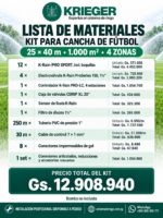 Kit de riego automático para cancha de fútbol de 25 × 40 m – 4 zonas - Imagen 2