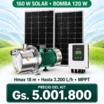 KIT SOLAR DE BOMBEO PARA CISTERNA Y TANQUE – 120 W